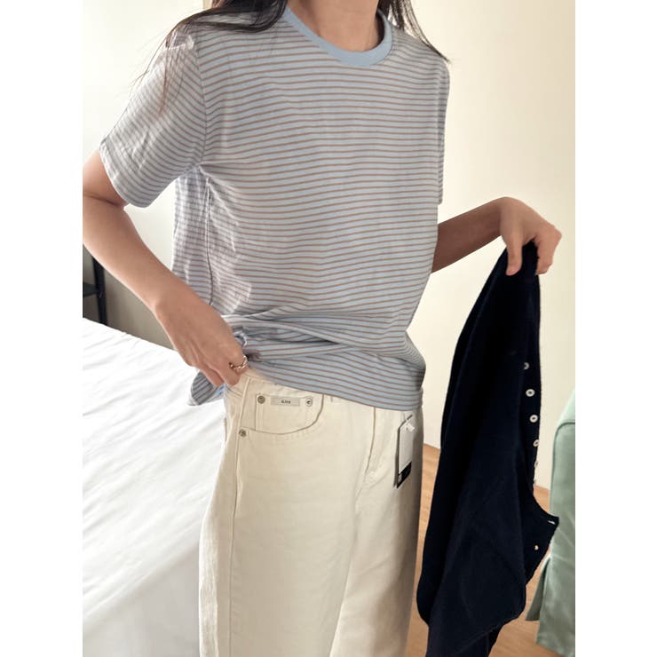ベーシックボーダーTシャツ 韓国ファッション | mood in seoul | 詳細画像12 