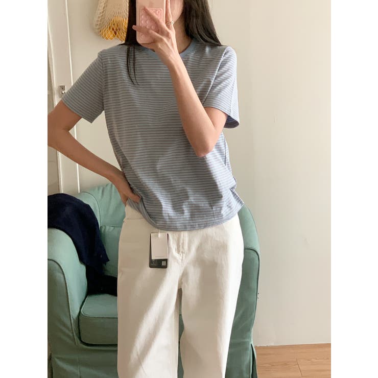 ベーシックボーダーTシャツ 韓国ファッション | mood in seoul | 詳細画像14 