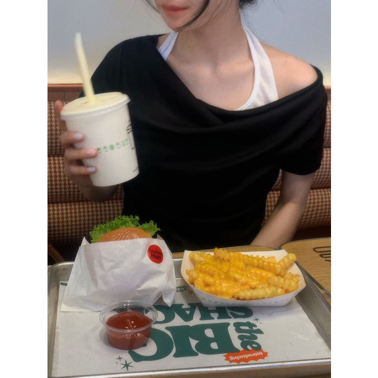 ホルターネックドレープＴシャツセット　韓国ファッション | mood in seoul | 詳細画像4 