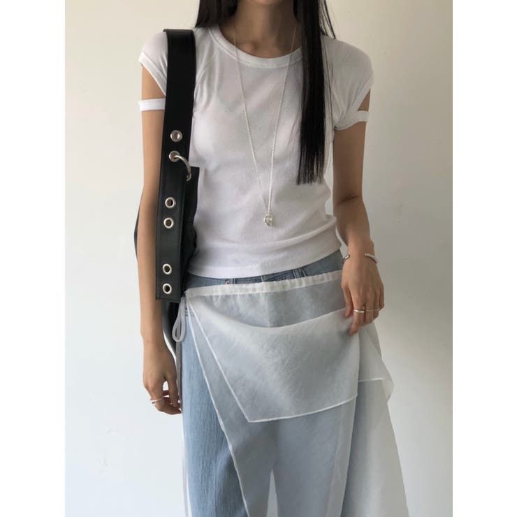 スリットディテール半袖Ｔシャツ　韓国ファッション | mood in seoul | 詳細画像5 
