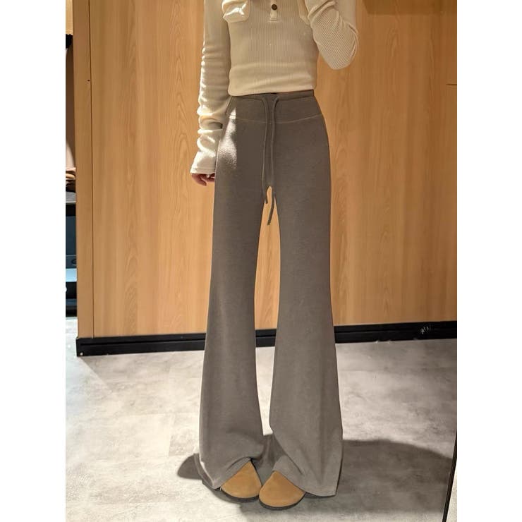 もっちり素材フレアスウェットパンツ　韓国ファッション | mood in seoul | 詳細画像8 