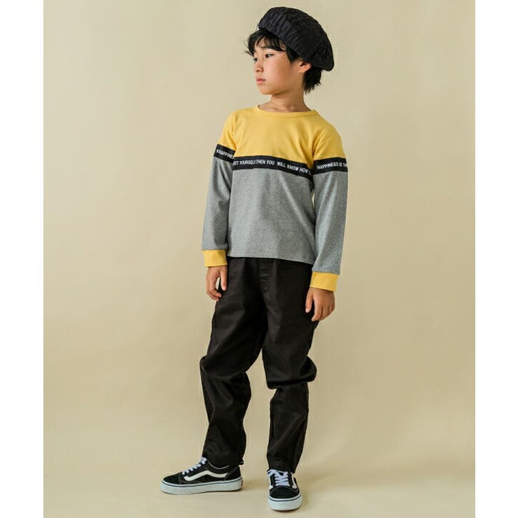 普段着通学着長袖デザイン文字入りTシャツ綿１００％