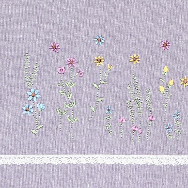 通学通園ダンガリーお花刺繍お稽古トートバッグ