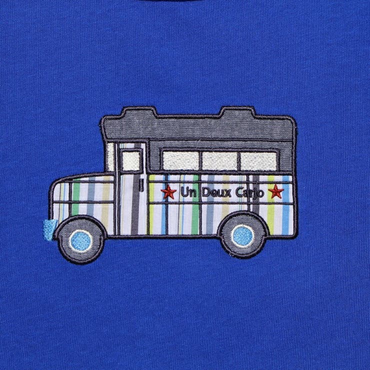 普段着通学着綿100％カラフル車刺繍モチーフ付き