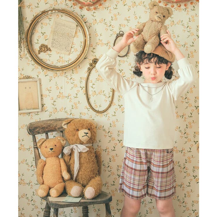 子供服 女の子 キュロット 秋冬 膝丈 子ども服 キッズ 服 ジュニア スクール チェック 柄 キュロットパンツ ポケット ウエストゴム ベージュ