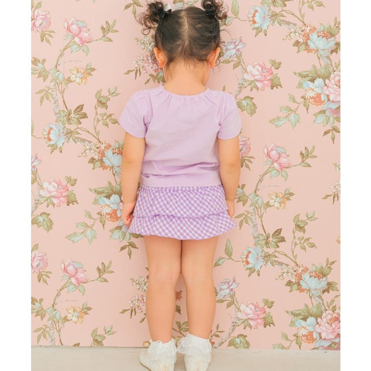 ギンガムチェックフリルゴムブルマベビーベビー服半ズボンハーフパンツバルーン赤ちゃん