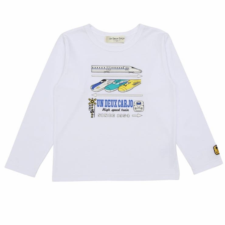 キッズベビー綿100％電車乗り物ロゴプリントカットソーティーシャツ