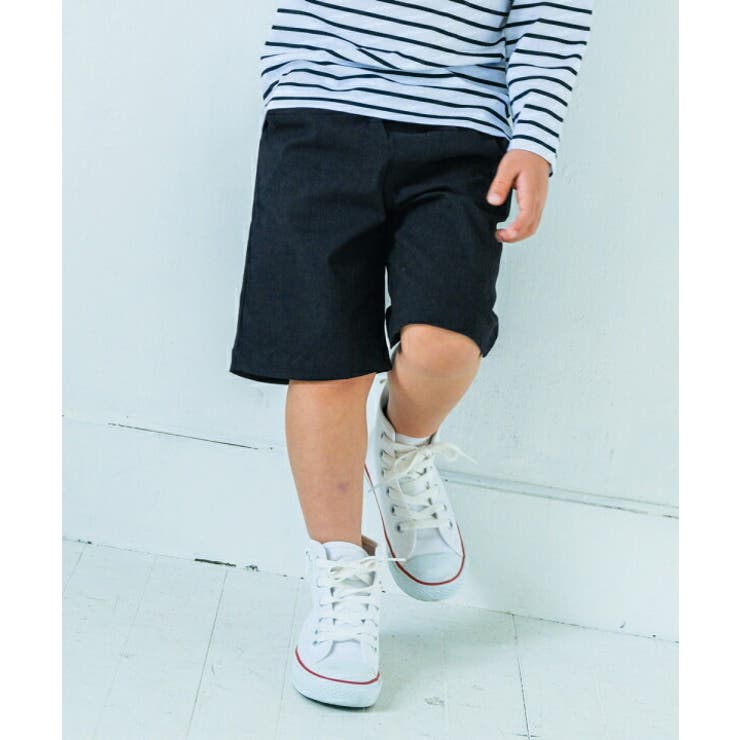 ストレッチカラーパンツカラーハーフパンツ無地シンプル子ども服こどもおとこのこ綿コットン
