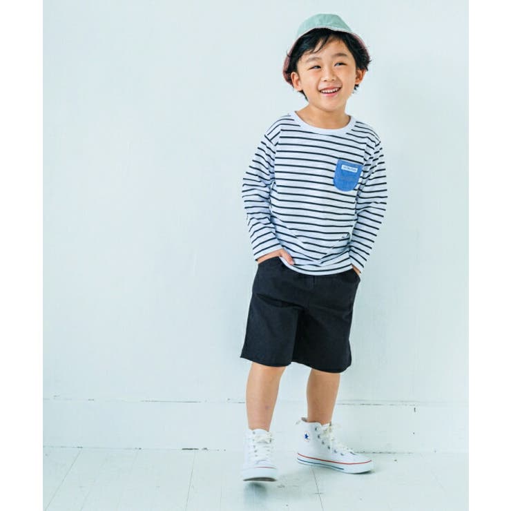 ストレッチカラーパンツカラーハーフパンツ無地シンプル子ども服こどもおとこのこ綿コットン