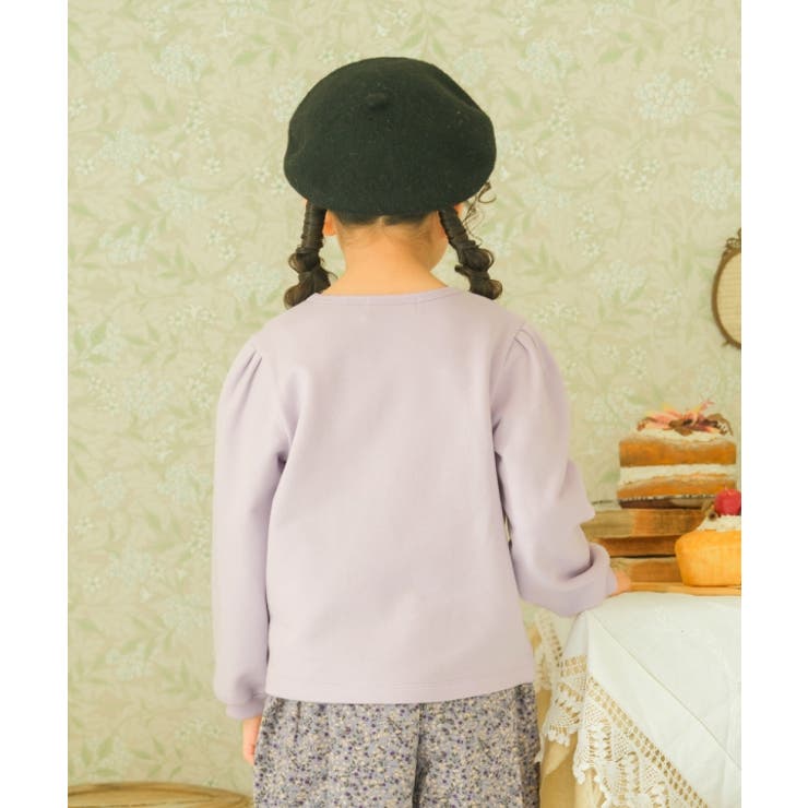 子供服 女の子 トレーナー 秋冬 長袖 普段着 通学着 刺繍 バレエ シューズ リボン 裏毛 アイボリー パープル 80cm 90cm 100cm 110cm 120cm 130cm 140cm 150cm 160cm 1歳 2歳 3歳 4歳 5歳 6歳 7歳 8歳 9歳 10歳 11歳 12歳 13歳 【むーのんのん moononnon】