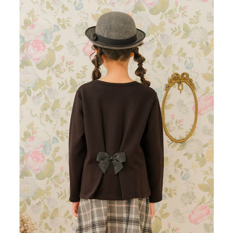 子供服 女の子 トレーナー 秋冬 長袖 ベビー キッズ ジュニア おんなのこ 普段着 お出かけ着 さくらんぼ リボン 刺繍 ブラック アイボリー 90cm 100cm 110cm 120cm 130cm 140cm 150cm 160cm 2歳 3歳 4歳 5歳 6歳 7歳 8歳 9歳 10歳 11歳 12歳 13歳 【むーのんのん moononnon】