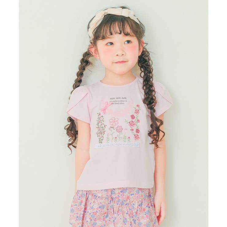 ピンク(02) | 子供服 女の子 Tシャツ | moononnon