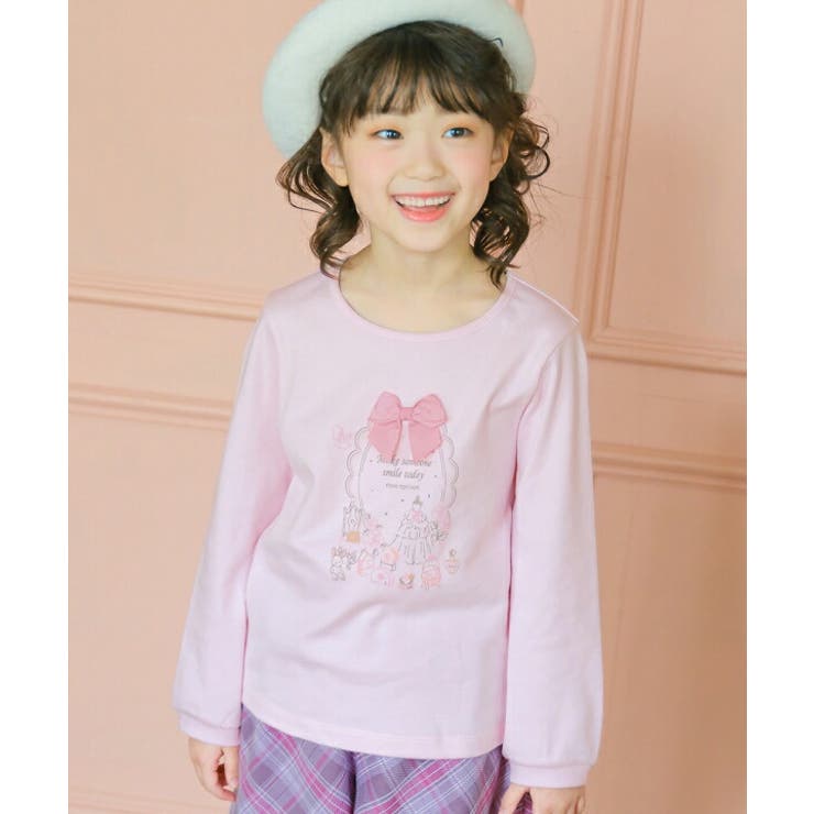 ピンク(02) | 子供服 女の子 Tシャツ | moononnon