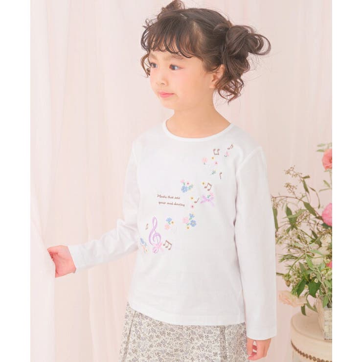 オフホワイト(11) | 子供服 女の子 Tシャツ | moononnon