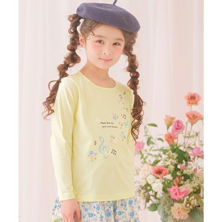 イエロー(04) | 子供服 女の子 Tシャツ | moononnon