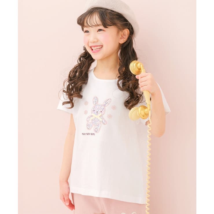 オフホワイト(11) | 子供服 女の子 Tシャツ | moononnon