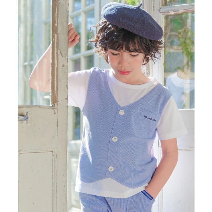 ブルー(61) | 子供服 男の子 Tシャツ | moononnon