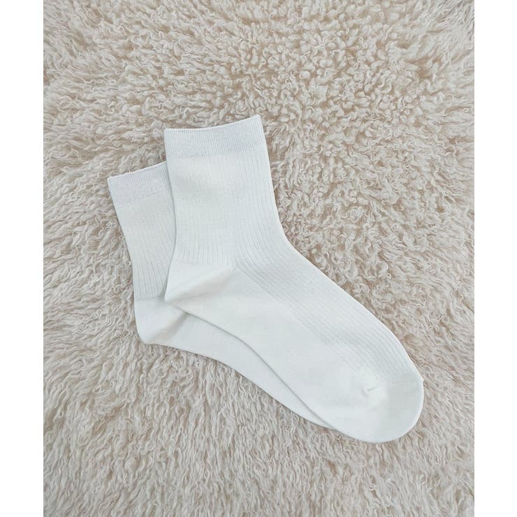 WHT1 | ムジリブカラーsox | RETRO GIRL