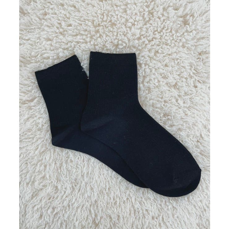 BLK1 | ムジリブカラーsox | RETRO GIRL