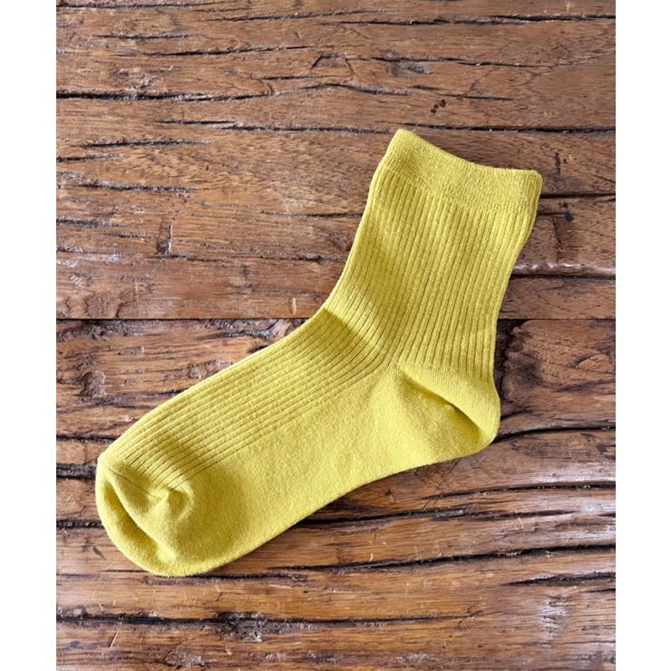 YEL0 | ムジリブカラーsox | RETRO GIRL