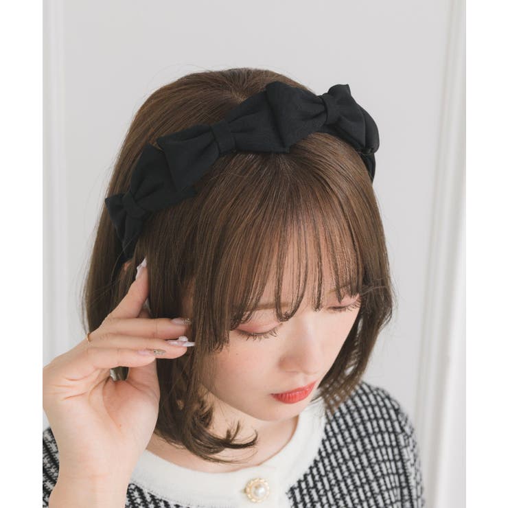 新品 UNMINOU フラットリボンカチューシャ（BLACK） 完売品 SPINNS カチューシャ リボンカチューシャ : ZOZOTOWN Yahoo!店