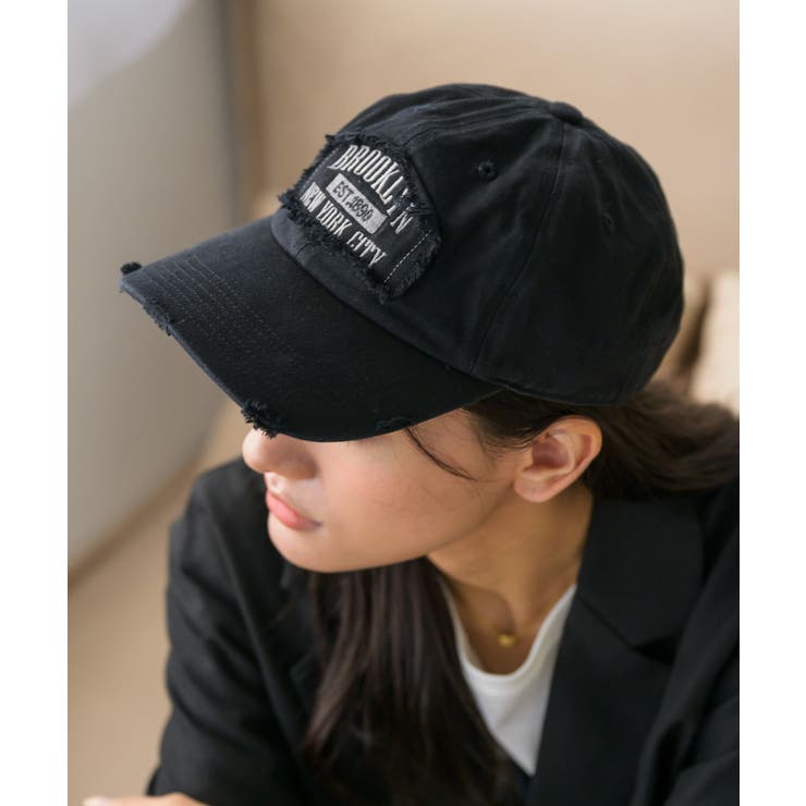 BLK1 | レターワッペンキャップ | RETRO GIRL