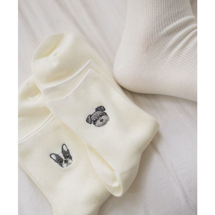 アニマル刺繍ソックス | RETRO GIRL | 詳細画像3 