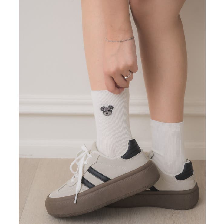 アニマル刺繍ソックス | RETRO GIRL | 詳細画像4 