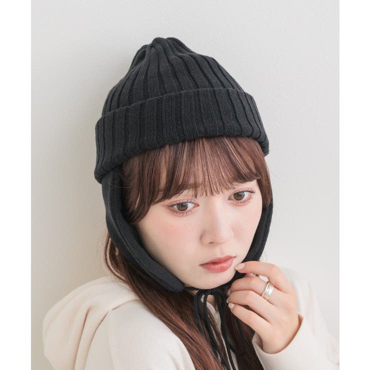 casita(RETRO GIRL) カシータ ブラック wool ベレー帽 - ハンチング