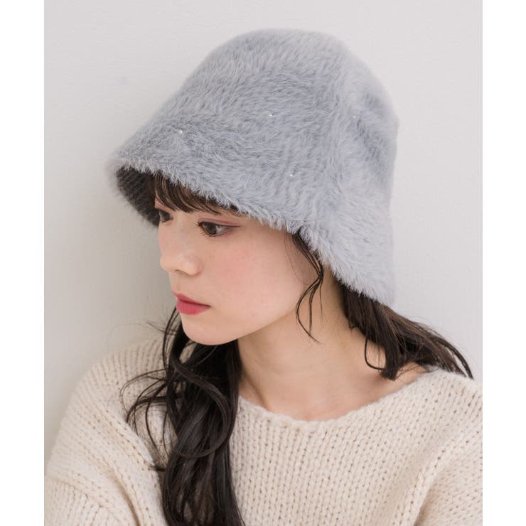 GRY0 | パール付きシャギーハット | RETRO GIRL