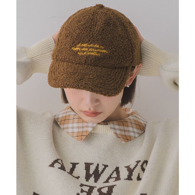 BRN0 | ボア刺繍キャップ | RETRO GIRL