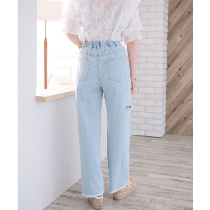 A17322 美品 PT05 RBGGAE ダメージデニムパンツ ホワイトW32 A17322 美品 PT05 RBGGAE ダメージデニムパンツ ホワイトW32
