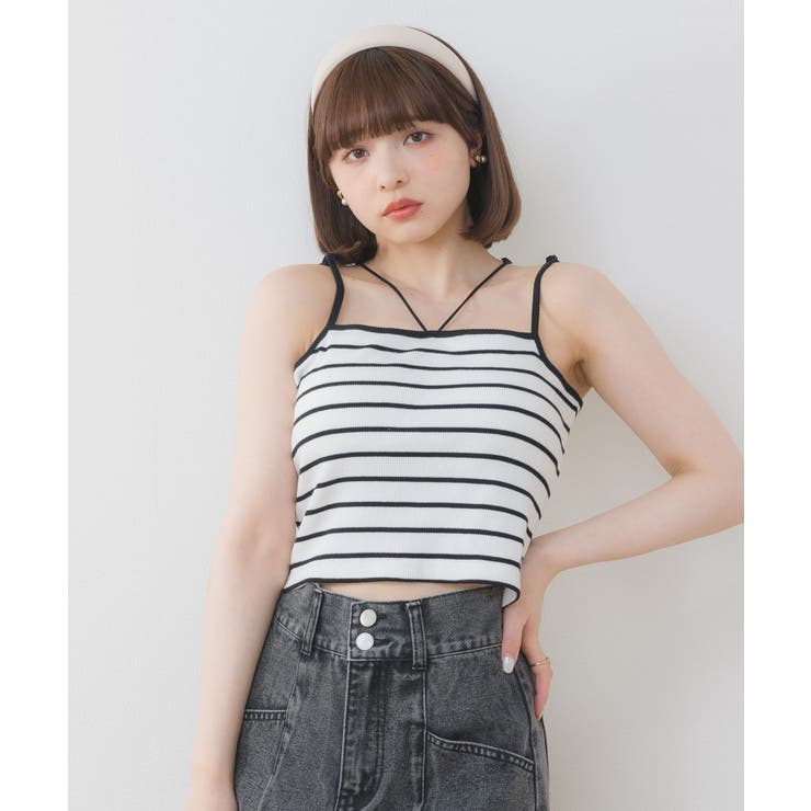 裾刺繍カップインキャミ | RETRO GIRL | 詳細画像1 