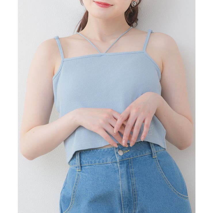 Blugirl ブルーガール　ブルマリン　チェーンストラップ キャミソール 裾刺繍カップインキャミ[品番：RTGW0007015]｜RETRO GIRL