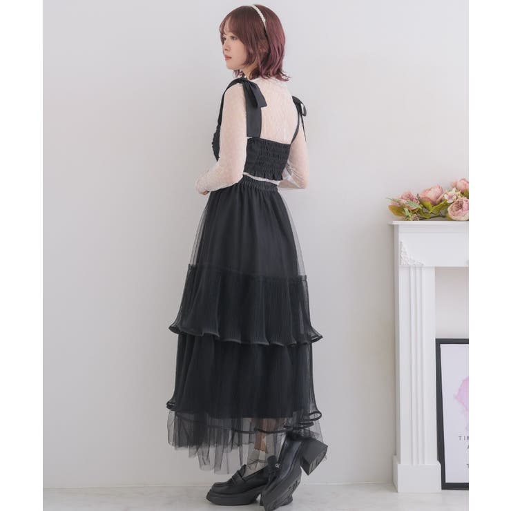 プリーツチュールSK 【Emsexcite】チュールスカート ティアードスカート | RETRO GIRL | 詳細画像12 