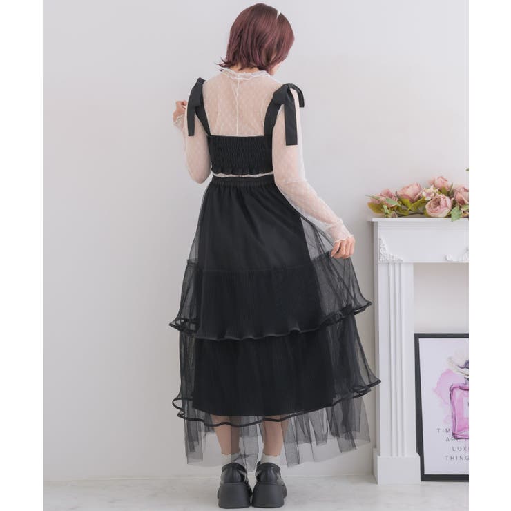 プリーツチュールSK 【Emsexcite】チュールスカート ティアードスカート | RETRO GIRL | 詳細画像14 