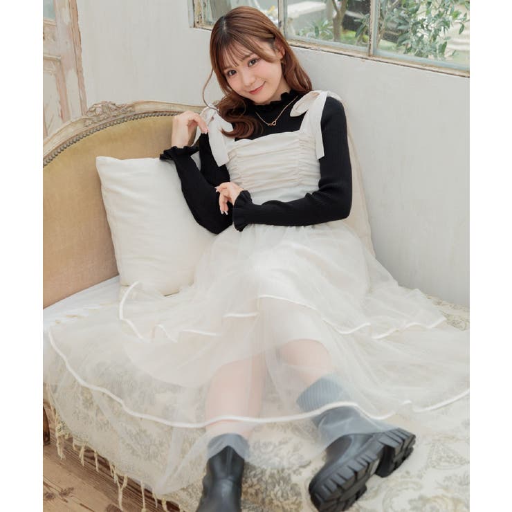 プリーツチュールSK 【Emsexcite】チュールスカート ティアードスカート | RETRO GIRL | 詳細画像2 