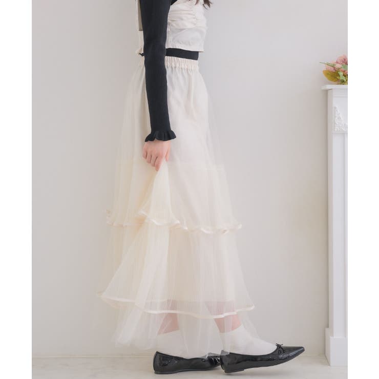 プリーツチュールSK 【Emsexcite】チュールスカート ティアードスカート | RETRO GIRL | 詳細画像9 