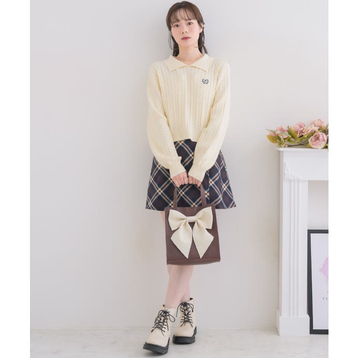 ハンドメイド リボン ♡ エレナ 送料無料!リボンビジューフレアミニドレス/キャバドレス【S-M