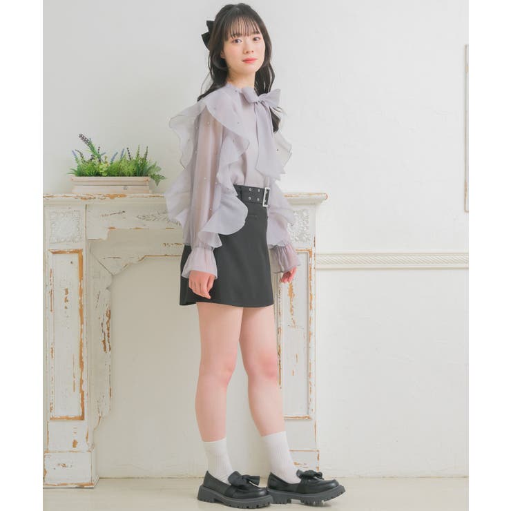 共ベルト付台形ミニSK | RETRO GIRL | 詳細画像11 