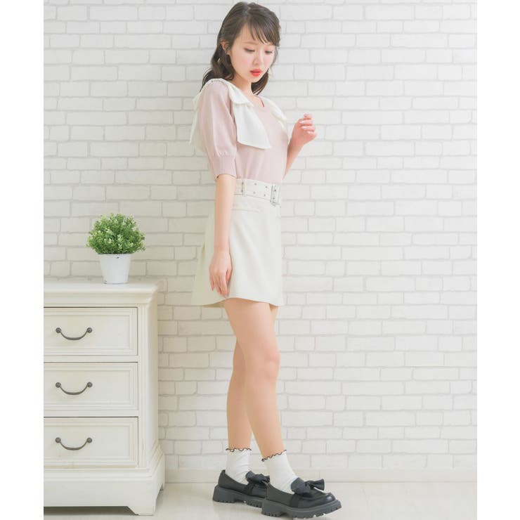 共ベルト付台形ミニSK | RETRO GIRL | 詳細画像3 