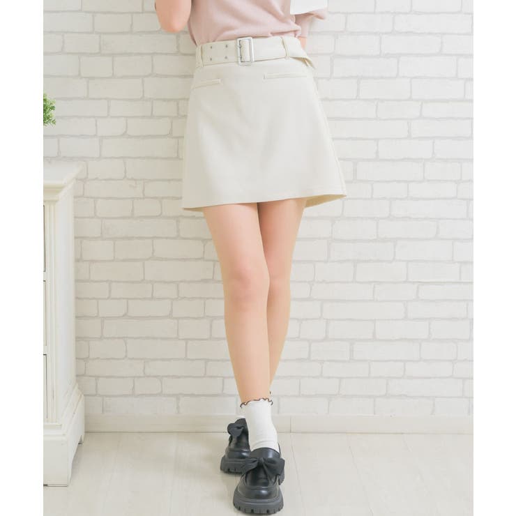 WHT4 | 共ベルト付台形ミニSK | RETRO GIRL