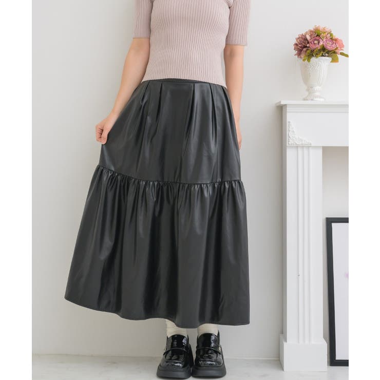 レザーハイウエストフレアSK 【Emsexcite】ハイウエスト フレアスカート | RETRO GIRL | 詳細画像16 