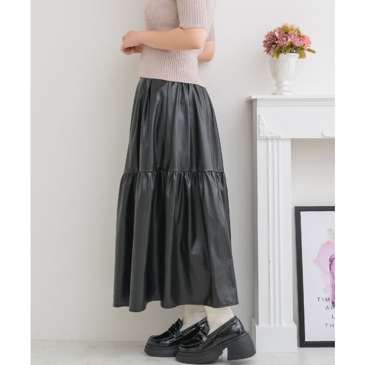 レザーハイウエストフレアSK 【Emsexcite】ハイウエスト フレアスカート | RETRO GIRL | 詳細画像17 