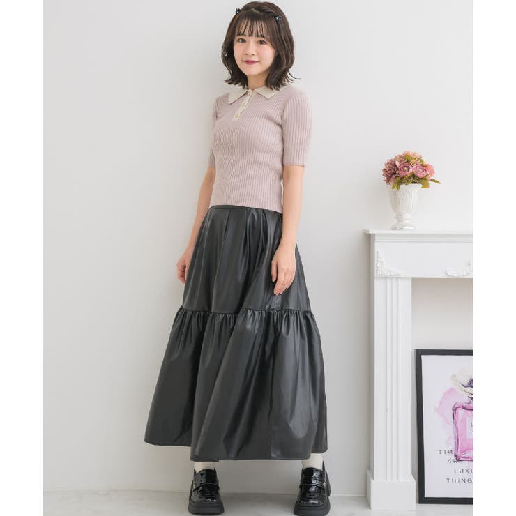 レザーハイウエストフレアSK 【Emsexcite】ハイウエスト フレアスカート | RETRO GIRL | 詳細画像20 