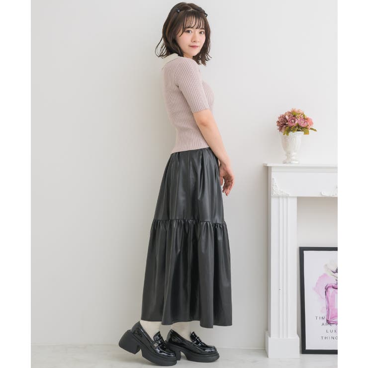 レザーハイウエストフレアSK 【Emsexcite】ハイウエスト フレアスカート | RETRO GIRL | 詳細画像22 