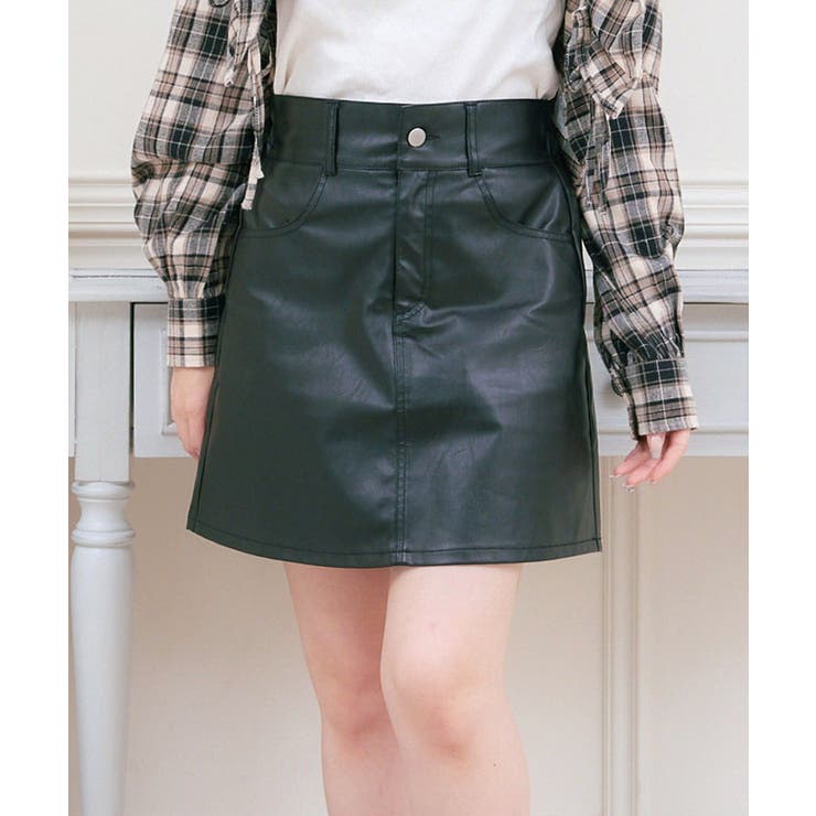 P/BLK | 台形ミニSK | RETRO GIRL