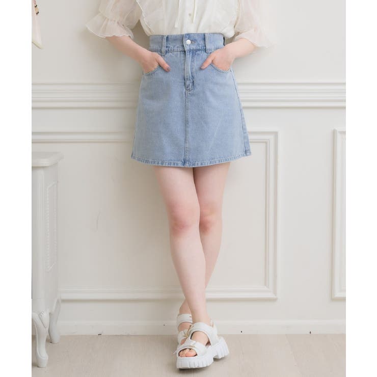 BLU1 | 台形ミニSK | RETRO GIRL