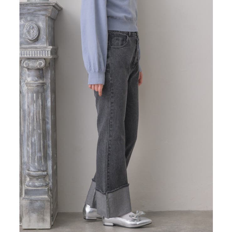 ロールアップフレアデニムPT[品番：RTGW0007691]｜RETRO GIRL