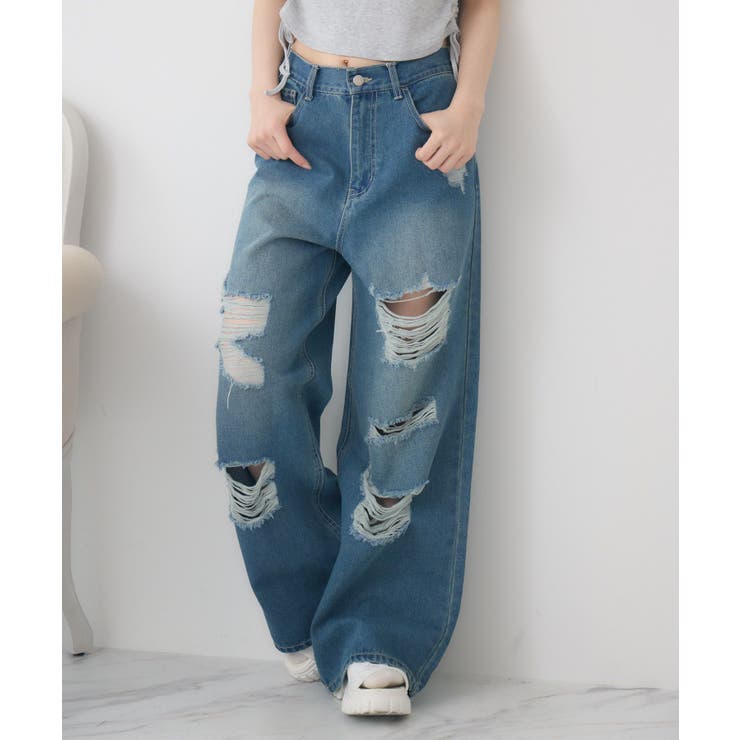 ダメージデニムPT | RETRO GIRL | 詳細画像17 